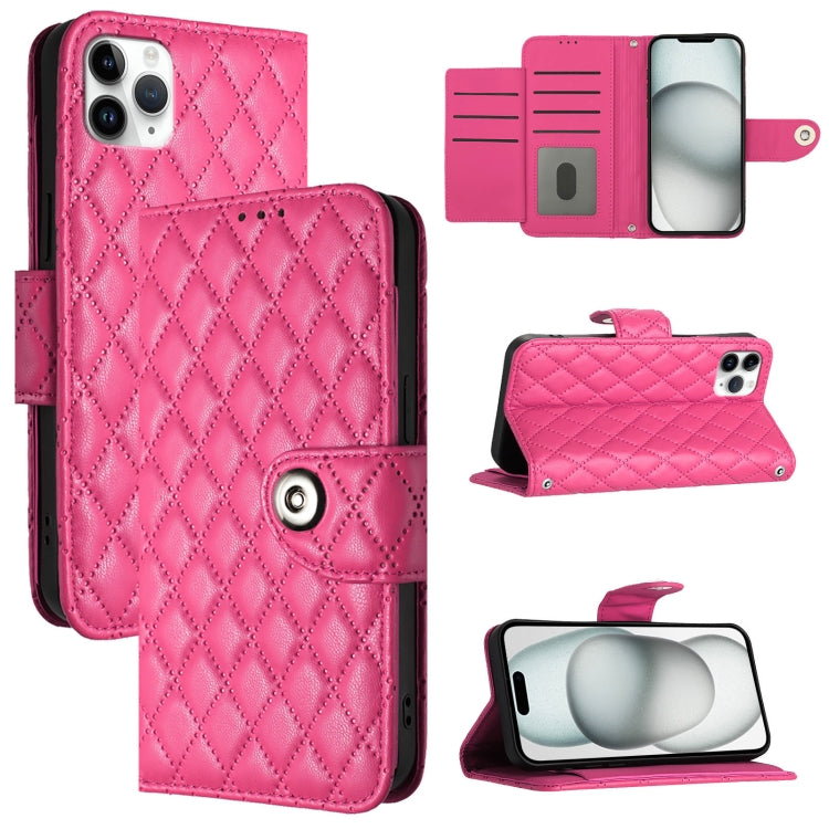 Rhombic Texture Flip Leather Phone Case with Lanyard, For iPhone 14 Pro Max, For iPhone SE 2022 / 2020 / 8 / 7, For iPhone 13 Pro Max, For iPhone 13 Pro, For iPhone 13, For iPhone 12 / 12 Pro, For iPhone 12 Pro Max, For iPhone 11 Pro Max