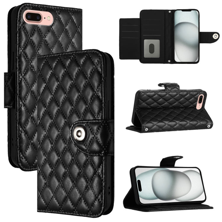 เคสโทรศัพท์หนังลายขนมเปียกปูนพร้อมสายคล้อง สำหรับ iPhone 11, iPhone 11 Pro, iPhone XS / X, iPhone XR, iPhone XS Max, iPhone 8 Plus / 7 Plus / 6s Plus