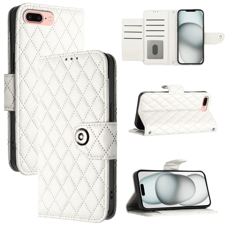 เคสโทรศัพท์หนังลายขนมเปียกปูนพร้อมสายคล้อง สำหรับ iPhone 11, iPhone 11 Pro, iPhone XS / X, iPhone XR, iPhone XS Max, iPhone 8 Plus / 7 Plus / 6s Plus