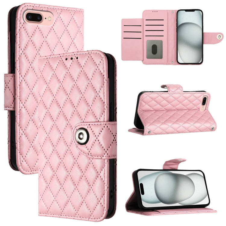 เคสโทรศัพท์หนังลายขนมเปียกปูนพร้อมสายคล้อง สำหรับ iPhone 11, iPhone 11 Pro, iPhone XS / X, iPhone XR, iPhone XS Max, iPhone 8 Plus / 7 Plus / 6s Plus