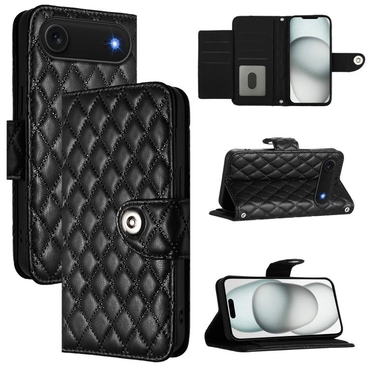 เคสโทรศัพท์หนังแบบพับลายข้าวหลามตัดพร้อมสายคล้อง สำหรับ iPhone 17 Pro Max, สำหรับ iPhone 17 Pro, สำหรับ iPhone 17, สำหรับ iPhone Air, สำหรับ iPhone SE 2024, สำหรับ iPhone 16 Pro Max, สำหรับ iPhone 16 Pro, สำหรับ iPhone 16 Plus