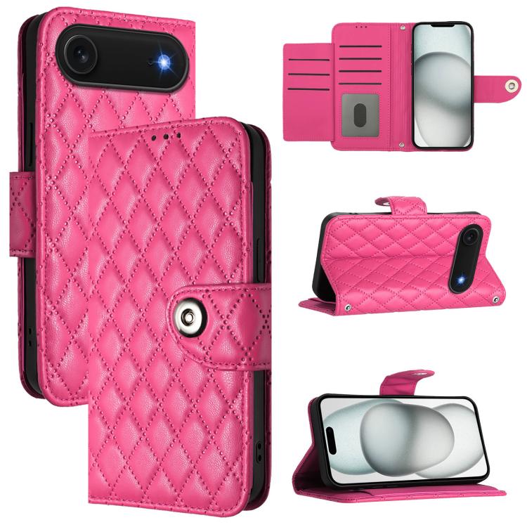 เคสโทรศัพท์หนังแบบพับลายข้าวหลามตัดพร้อมสายคล้อง สำหรับ iPhone 17 Pro Max, สำหรับ iPhone 17 Pro, สำหรับ iPhone 17, สำหรับ iPhone Air, สำหรับ iPhone SE 2024, สำหรับ iPhone 16 Pro Max, สำหรับ iPhone 16 Pro, สำหรับ iPhone 16 Plus
