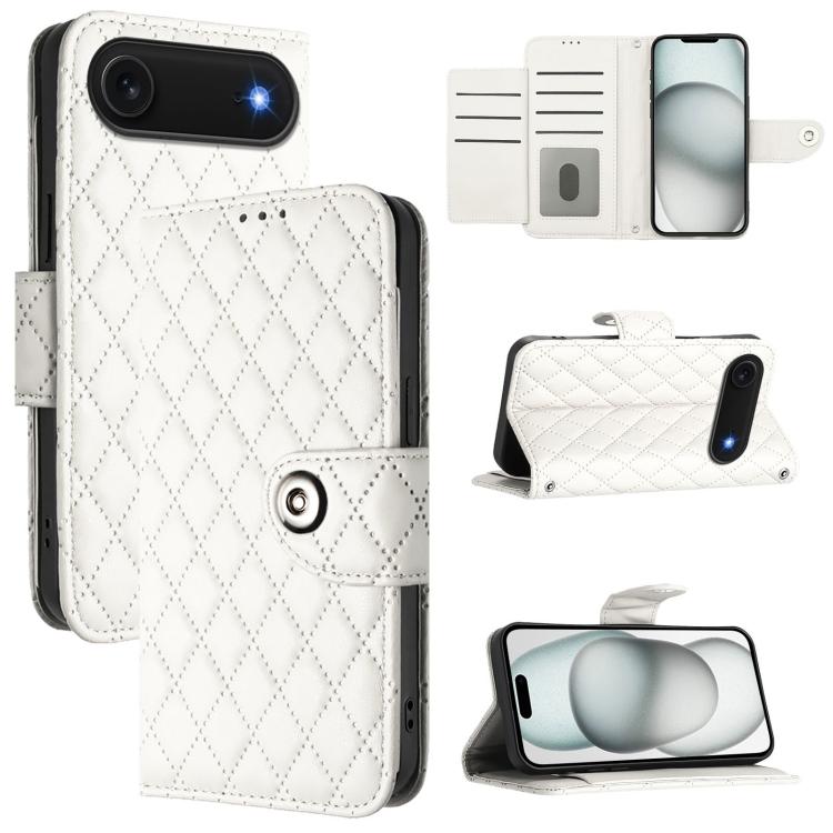 เคสโทรศัพท์หนังแบบพับลายข้าวหลามตัดพร้อมสายคล้อง สำหรับ iPhone 17 Pro Max, สำหรับ iPhone 17 Pro, สำหรับ iPhone 17, สำหรับ iPhone Air, สำหรับ iPhone SE 2024, สำหรับ iPhone 16 Pro Max, สำหรับ iPhone 16 Pro, สำหรับ iPhone 16 Plus