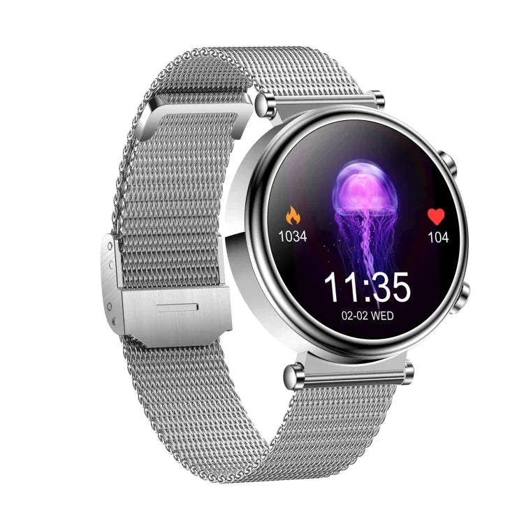T86 นาฬิกาอัจฉริยะสุขภาพผู้หญิง 1.27 นิ้ว รองรับการโทร Bluetooth / วงรอบประจำเดือน / อัตราการเต้นของหัวใจ / ความดันโลหิต / น้ำตาลในเลือด / ปุ่ม SOS