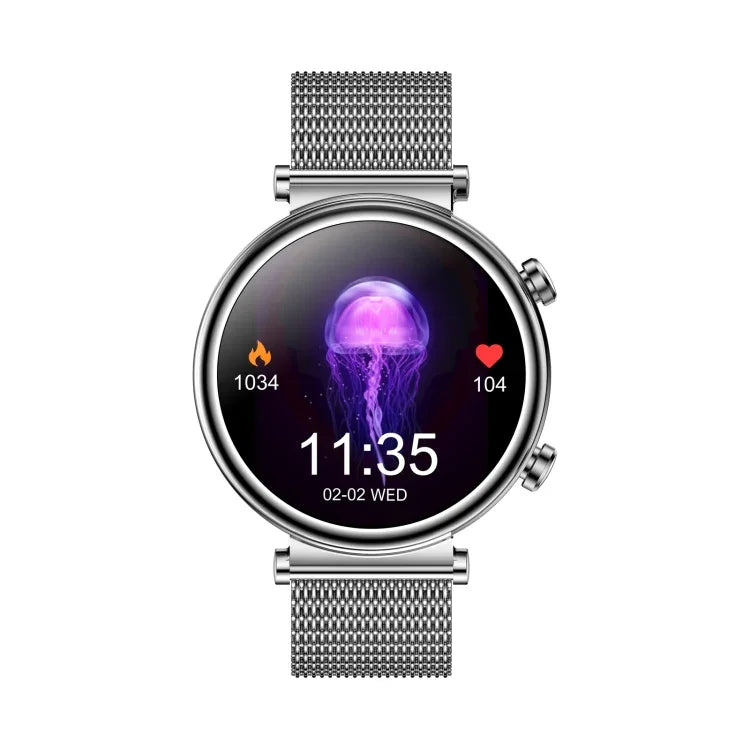 T86 นาฬิกาอัจฉริยะสุขภาพผู้หญิง 1.27 นิ้ว รองรับการโทร Bluetooth / วงรอบประจำเดือน / อัตราการเต้นของหัวใจ / ความดันโลหิต / น้ำตาลในเลือด / ปุ่ม SOS