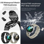 X10 นาฬิกาอัจฉริยะพร้อมหูฟัง ขนาด 1.39 นิ้ว กันน้ำ รองรับการโทร Bluetooth / NFC / อัตราการเต้นของหัวใจ