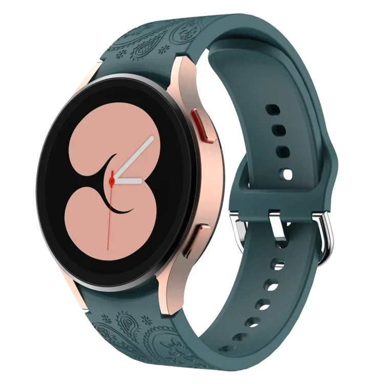 สายซิลิโคนลายดอกไม้สไตล์ชาติพันธุ์ สำหรับ Samsung Galaxy Watch 6