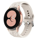 สายซิลิโคนลายดอกไม้สไตล์ชาติพันธุ์ สำหรับ Samsung Galaxy Watch 6