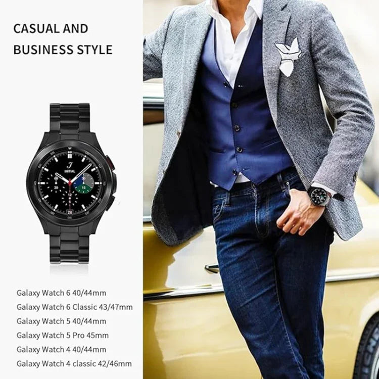 สายโลหะสแตนเลสสามเม็ด สำหรับ Samsung Galaxy Watch 6 / 5 / 4