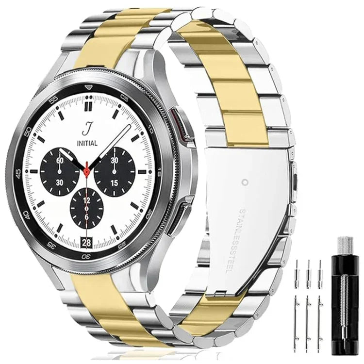 สายโลหะสแตนเลสสามเม็ด สำหรับ Samsung Galaxy Watch 6 / 5 / 4