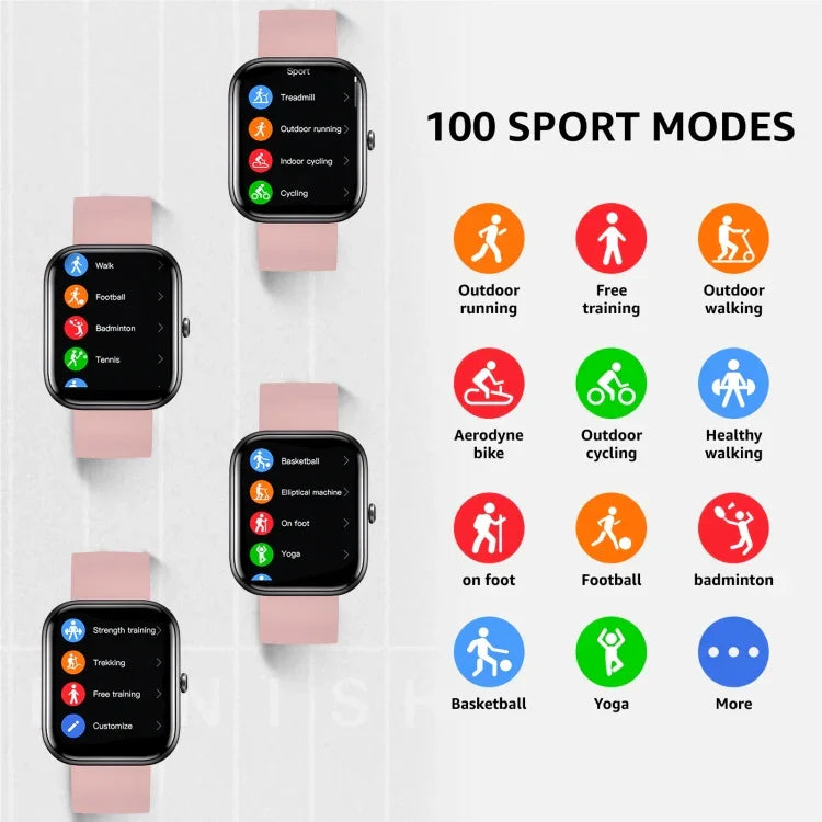 GTS5 นาฬิกาอัจฉริยะสุขภาพและฟิตเนสขนาด 2.0 นิ้ว รองรับการโทรผ่านบลูทูธ / อัตราการเต้นของหัวใจ / ความดันโลหิต / MET / น้ำตาลในเลือด