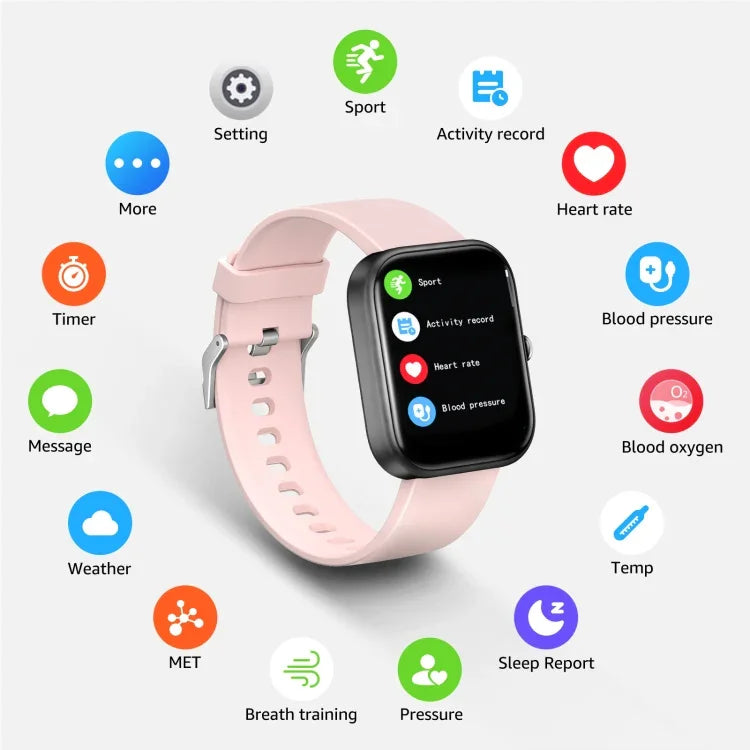 GTS5 นาฬิกาอัจฉริยะสุขภาพและฟิตเนสขนาด 2.0 นิ้ว รองรับการโทรผ่านบลูทูธ / อัตราการเต้นของหัวใจ / ความดันโลหิต / MET / น้ำตาลในเลือด