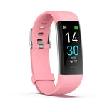 S5-4 สายรัดข้อมืออัจฉริยะกันน้ำ IP68 วัดอัตราการเต้นหัวใจ ติดตามฟิตเนสกีฬา สมาร์ทวอทช์