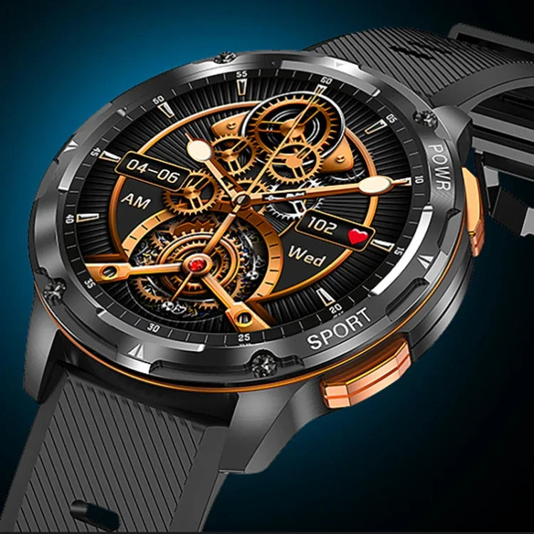 LEMFO AK59 สมาร์ทวอทช์หน้าจอ AMLOED กลม 1.43 นิ้ว สายซิลิโคน