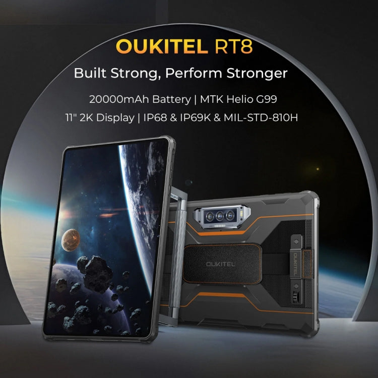 แท็บเล็ตอึด OUKITEL RT8 4G Network IP68/IP69K, 11 นิ้ว Android 13 MediaTek Helio G99 Quad Core รองรับซิมคู่, ปลั๊ก EU, RT8 6GB+256GB