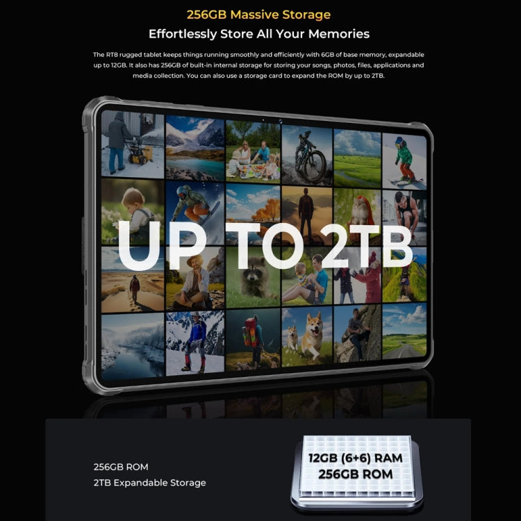 แท็บเล็ตอึด OUKITEL RT8 4G Network IP68/IP69K, 11 นิ้ว Android 13 MediaTek Helio G99 Quad Core รองรับซิมคู่, ปลั๊ก EU, RT8 6GB+256GB