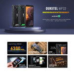 Oukitel WP32, IP68/IP69K, 5.93 นิ้ว Android 13 Unisoc Tiger T606 Octa-core, NFC, OTG, เครือข่าย: 4G, 4GB+128GB