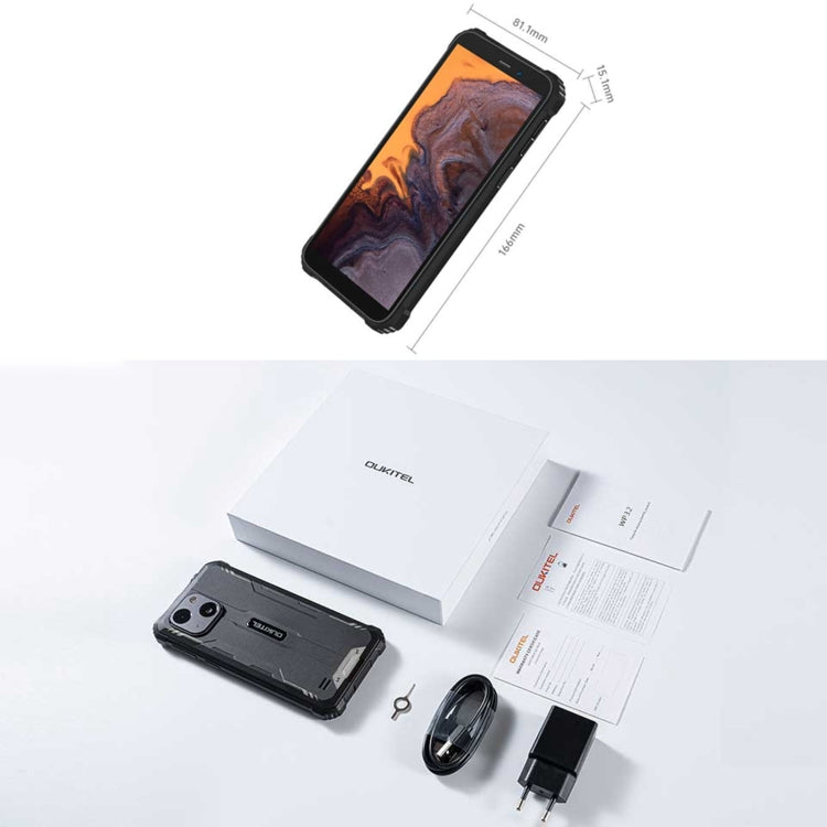 Oukitel WP32, IP68/IP69K, 5.93 นิ้ว Android 13 Unisoc Tiger T606 Octa-core, NFC, OTG, เครือข่าย: 4G, 4GB+128GB
