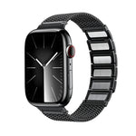 สายรัดนาฬิกาสแตนเลสสตีลแบบถักพร้อมตัวล็อกแม่เหล็ก สำหรับ Apple Watch SE 2023 44mm, สำหรับ Apple Watch SE 2023 40mm, สำหรับ Apple Watch Ultra 2 49mm, สำหรับ Apple Watch Series 9 45mm, สำหรับ Apple Watch Series 9 41mm, สำหรับ Apple Watch Ultra 49mm