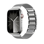 สายรัดนาฬิกาสแตนเลสสตีลแบบถักพร้อมตัวล็อกแม่เหล็ก สำหรับ Apple Watch SE 2023 44mm, สำหรับ Apple Watch SE 2023 40mm, สำหรับ Apple Watch Ultra 2 49mm, สำหรับ Apple Watch Series 9 45mm, สำหรับ Apple Watch Series 9 41mm, สำหรับ Apple Watch Ultra 49mm