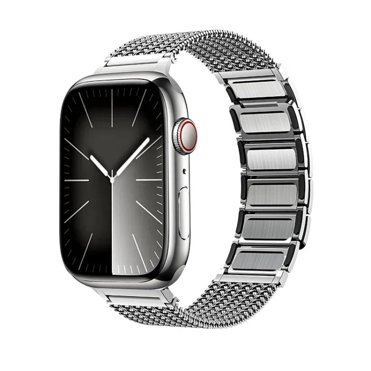 สายรัดนาฬิกาสแตนเลสสตีลถักพร้อมหัวแม่เหล็ก สำหรับ Apple Watch 42mm, สำหรับ Apple Watch 38mm