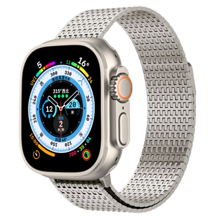 สายรัดนาฬิกา Milanese Loop สแตนเลสสตีลพร้อมตัวล็อกแม่เหล็ก สำหรับ Apple Watch SE 40mm, สำหรับ Apple Watch SE 44mm, สำหรับ Apple Watch Series 6 40mm, สำหรับ Apple Watch Series 6 44mm, สำหรับ Apple Watch Series 5 44mm, สำหรับ Apple Watch Series 5 40mm