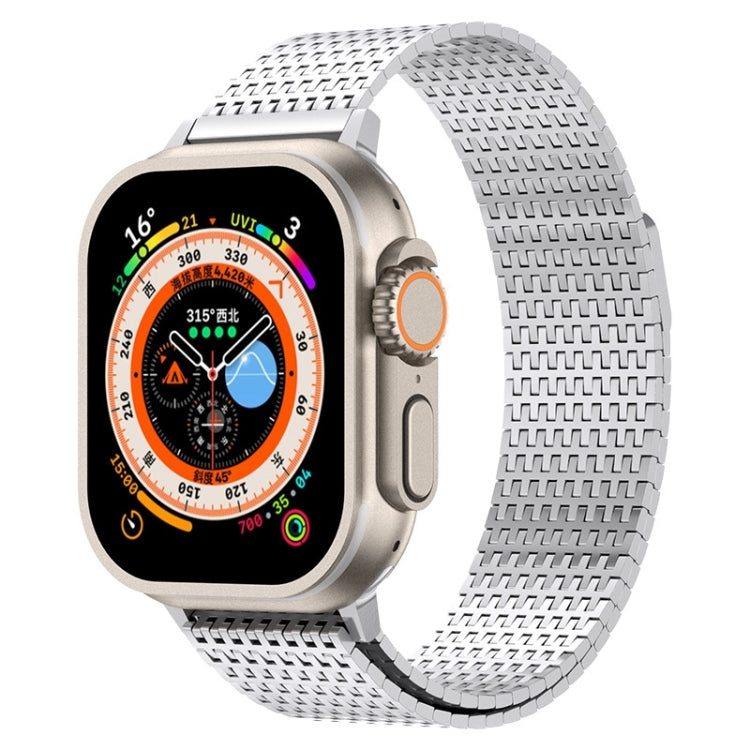 สายรัดนาฬิกา Milanese Loop สแตนเลสสตีลพร้อมตัวล็อกแม่เหล็ก สำหรับ Apple Watch SE 40mm, สำหรับ Apple Watch SE 44mm, สำหรับ Apple Watch Series 6 40mm, สำหรับ Apple Watch Series 6 44mm, สำหรับ Apple Watch Series 5 44mm, สำหรับ Apple Watch Series 5 40mm
