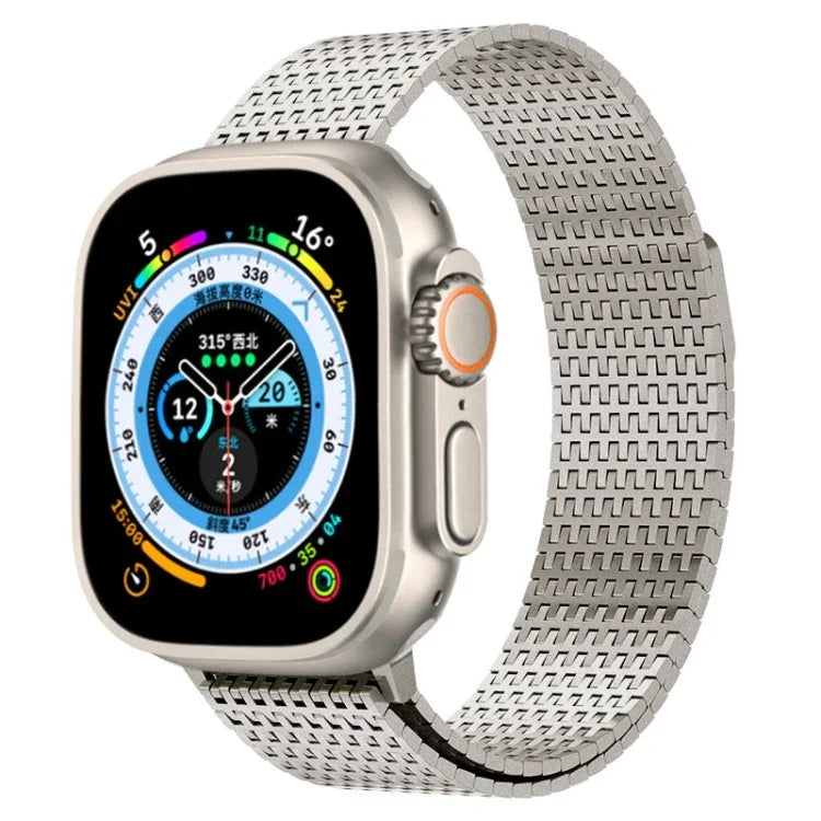 สายรัดนาฬิกาสแตนเลสสตีลแบบ Milanese Loop พร้อมหัวแม่เหล็ก สำหรับ Apple Watch 42mm, สำหรับ Apple Watch 38mm