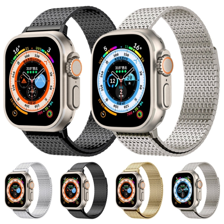 สายรัดนาฬิกา Milanese Loop สแตนเลสสตีลพร้อมตัวล็อกแม่เหล็ก สำหรับ Apple Watch SE 40mm, สำหรับ Apple Watch SE 44mm, สำหรับ Apple Watch Series 6 40mm, สำหรับ Apple Watch Series 6 44mm, สำหรับ Apple Watch Series 5 44mm, สำหรับ Apple Watch Series 5 40mm
