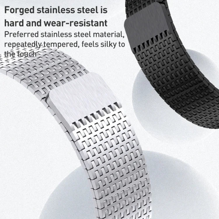 สายรัดนาฬิกาสแตนเลสสตีลแบบ Milanese Loop พร้อมหัวแม่เหล็ก สำหรับ Apple Watch 42mm, สำหรับ Apple Watch 38mm