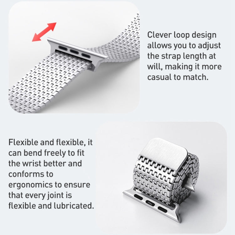 สายรัดนาฬิกา Milanese Loop สแตนเลสสตีลพร้อมตัวล็อกแม่เหล็ก สำหรับ Apple Watch SE 40mm, สำหรับ Apple Watch SE 44mm, สำหรับ Apple Watch Series 6 40mm, สำหรับ Apple Watch Series 6 44mm, สำหรับ Apple Watch Series 5 44mm, สำหรับ Apple Watch Series 5 40mm