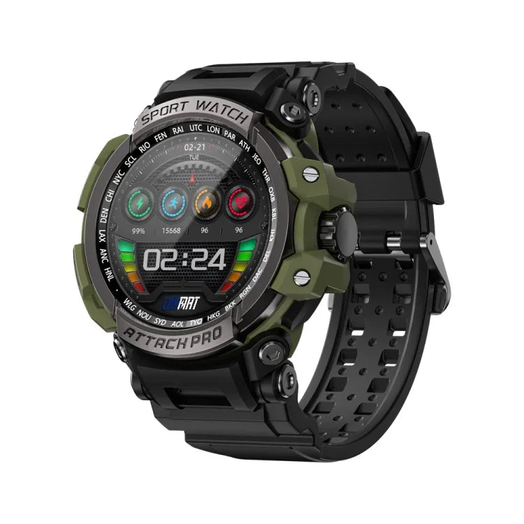 LOKMAT ATTACK Pro สมาร์ทสปอร์ตวอทช์ BT5.1 ขนาด 1.39 นิ้ว รองรับการโทรบลูทูธ / การนอนหลับ / อัตราการเต้นหัวใจ / ตรวจวัดความดันโลหิต