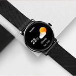 LEMFO LF35 สมาร์ทวอทช์หน้าจอ AMOLED กลม 1.43 นิ้ว สายเหล็ก รองรับการตรวจจับออกซิเจนในเลือด
