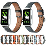 สายหนังแท้เย็บด้าย สำหรับ Samsung Galaxy Fit 3