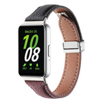 สายหนังบางหัวเข็มขัดแม่เหล็กลายลิ้นจี่ สำหรับ Samsung Galaxy Fit 3