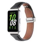 สายหนังบางหัวเข็มขัดแม่เหล็กลายลิ้นจี่ สำหรับ Samsung Galaxy Fit 3