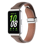 สายหนังบางหัวเข็มขัดแม่เหล็กลายลิ้นจี่ สำหรับ Samsung Galaxy Fit 3
