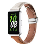 สายหนังบางหัวเข็มขัดแม่เหล็กลายลิ้นจี่ สำหรับ Samsung Galaxy Fit 3