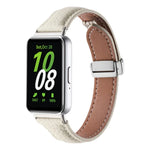 สายหนังบางหัวเข็มขัดแม่เหล็กลายลิ้นจี่ สำหรับ Samsung Galaxy Fit 3