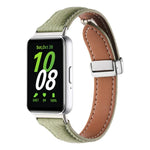 สายหนังบางหัวเข็มขัดแม่เหล็กลายลิ้นจี่ สำหรับ Samsung Galaxy Fit 3