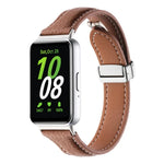สายหนังบางหัวเข็มขัดแม่เหล็กลายลิ้นจี่ สำหรับ Samsung Galaxy Fit 3