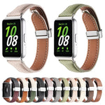 สายหนังบางหัวเข็มขัดแม่เหล็กลายลิ้นจี่ สำหรับ Samsung Galaxy Fit 3