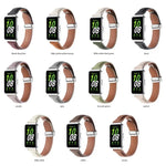 สายหนังบางหัวเข็มขัดแม่เหล็กลายลิ้นจี่ สำหรับ Samsung Galaxy Fit 3