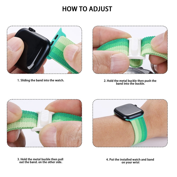 สายรัดนาฬิกาไนลอนหัวล็อกสแน็ปลายคาร์บอนไฟเบอร์ สำหรับ Apple Watch SE 2023 ขนาด 40 มม. สำหรับ Apple Watch Ultra 2 ขนาด 49 มม. สำหรับ Apple Watch Series 9 ขนาด 45 มม.