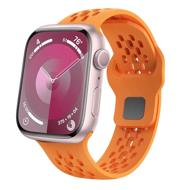 สายรัดนาฬิกาฟลูออโรรับอลูมิเนียมรูวงรี สำหรับ Apple Watch Series 6 44mm, สำหรับ Apple Watch Series 5 44mm, สำหรับ Apple Watch Series 4 44mm, สำหรับ Apple Watch Series 3 42mm, สำหรับ Apple Watch Series 2 42mm, สำหรับ Apple Watch 42mm