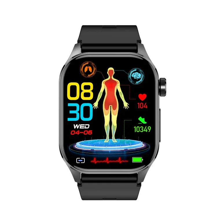 ET580 สมาร์ทวอทช์หน้าจอ AMOLED 2.04 นิ้ว รองรับการโทรบลูทูธ / ฟังก์ชัน ECG