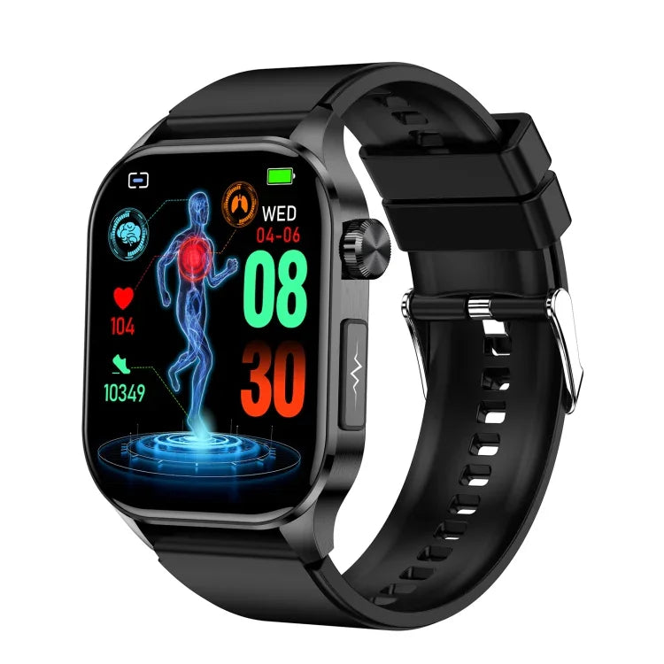 ET580 สมาร์ทวอทช์หน้าจอ AMOLED 2.04 นิ้ว รองรับการโทรบลูทูธ / ฟังก์ชัน ECG