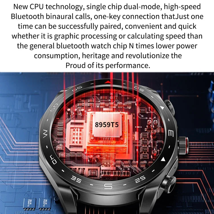 LEMFO T95 สมาร์ทวอทช์หน้าจอ IPS 1.52 นิ้ว พร้อมหูฟังบลูทูธ 2 in 1 รองรับการตรวจสุขภาพ