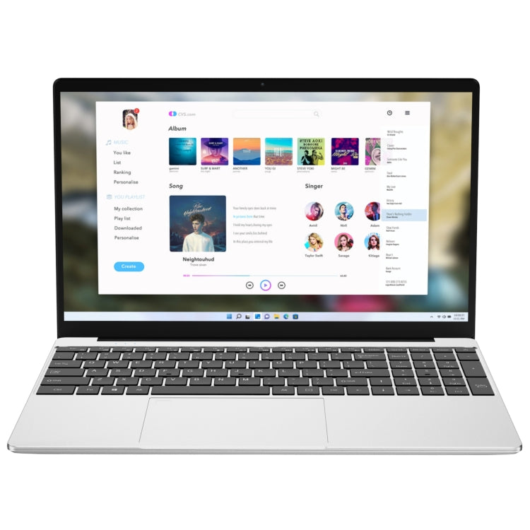 GXMO F152G แล็ปท็อป 15.6 นิ้ว, Windows 11 Intel Alder Lake N95 Quad Core, รองรับสแกนลายนิ้วมือปลดล็อก, 16GB+512GB