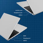 GXMO F152G แล็ปท็อป 15.6 นิ้ว, Windows 11 Intel Alder Lake N95 Quad Core, รองรับสแกนลายนิ้วมือปลดล็อก, 16GB+512GB